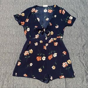 Sage The Label Floral Romper with Open Front! Tie in the Front!